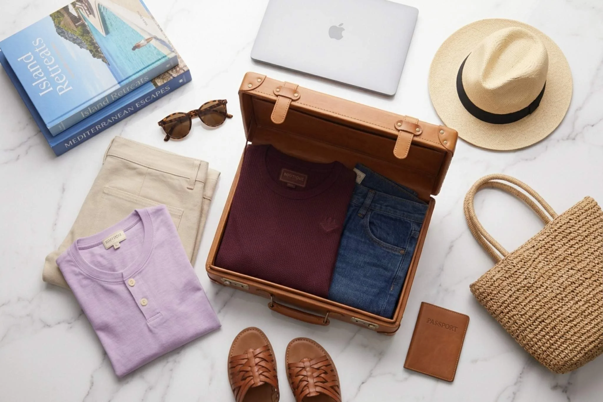 Travel Outfit Flat Lay